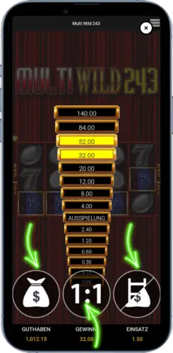 Multi Wild 243 Gewinn Auszahlung im Risiko Spiel